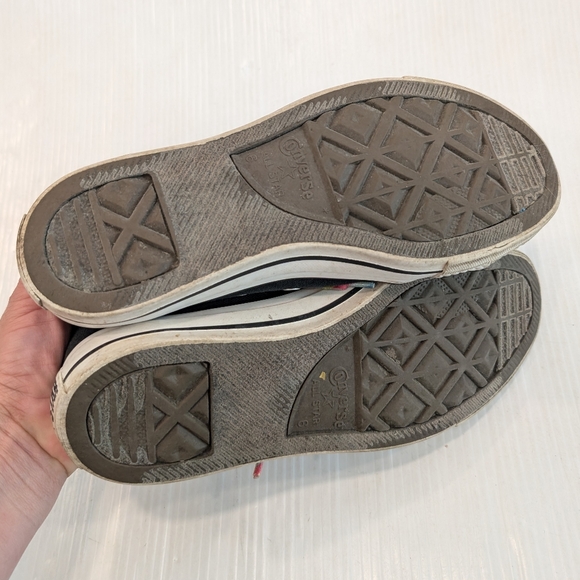 CONVERSE black canvas low top no tie sneakers size 8 - Picture 7 of 11